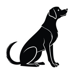 Dog silhouette vector illustration art design