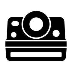 Polaroid Vector Glyph Icon Design