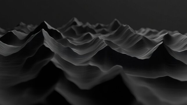 Abstract data streams flowing like liquid across dark terrain