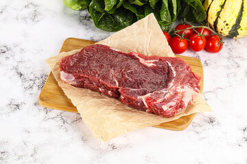 Raw rib eye beef premium steak