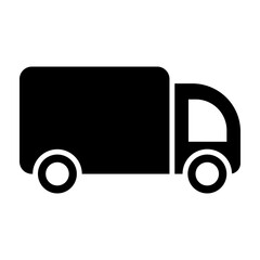 Delivery Truck Vector Glyph Icon Design