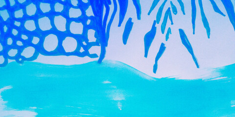 Indigo Tie Dye Wash. Mixed Patterns. Animal Zoo.