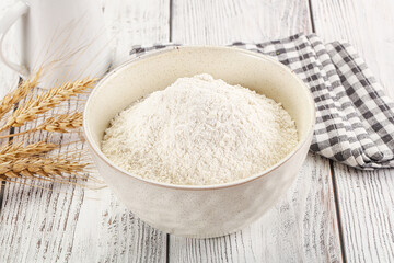 Wheat flour heap for bake