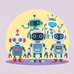 cartoom retro robots