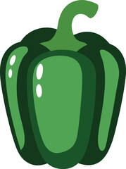 green pepper isolated on white