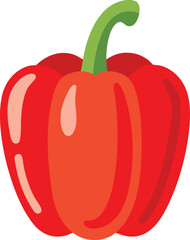 Red bell pepper illustration vector illustration