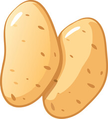 Couple potatoes vector isolated