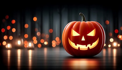 Jack-O'-Lantern Halloween Scene