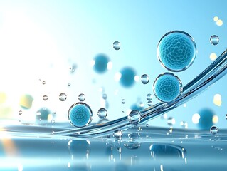 Water Molecules, Liquid Motion