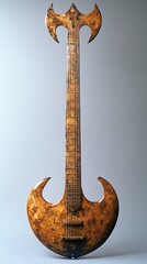 Naklejka premium Axe-Shaped Custom Guitar