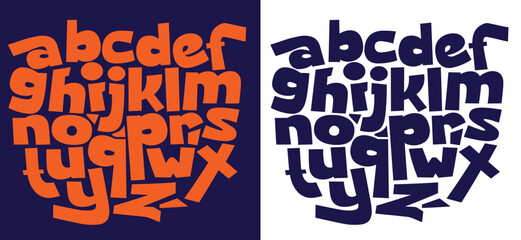 Vector hand drawn typeface in graffiti style.	