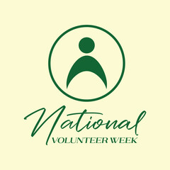 National Volunteer Week - Modern Typography Design for Elegant Script & Brush Lettering
