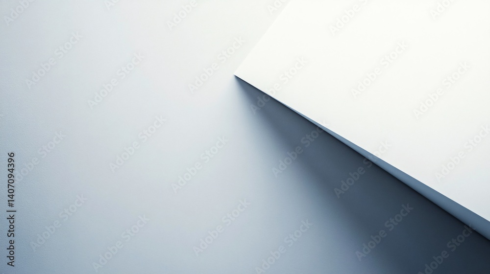 Aufkleber Abstract background showing white sheets of paper creating a diagonal line and a shadow