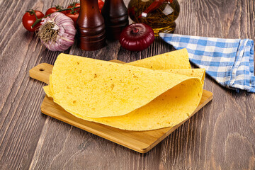 Mexican tortilla for burrito wrap