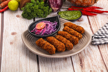 Indian minced meat kebab kofta