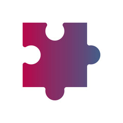 Fototapeta premium Puzzle Piece Icon with Colorful Design. Vector Illustration