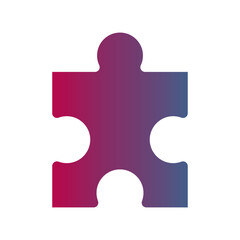 Puzzle Piece Icon with Colorful Design. Vector Illustration