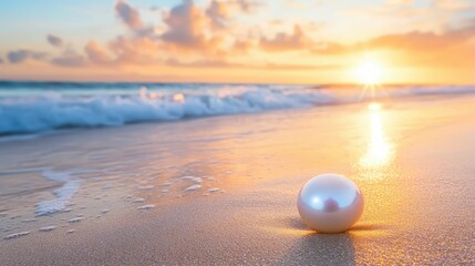 Obraz premium sunrise white pearls