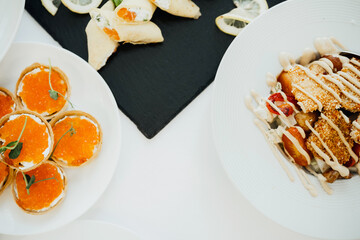 Delicious dessert spread featuring colorful treats and fresh ingredients