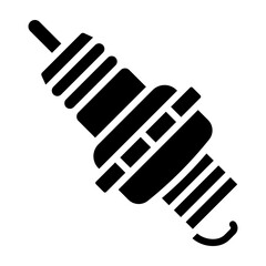 Spark Plug Vector Glyph Icon Design