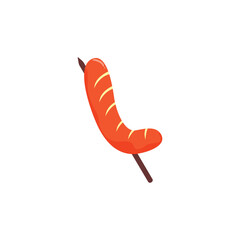 grilled sausage illustration design