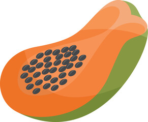 papaya fruit illustration design