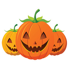 Halloween Pumpkin isolated clipart on white background