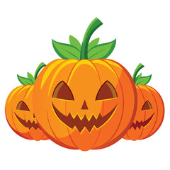Halloween Pumpkin isolated clipart on white background
