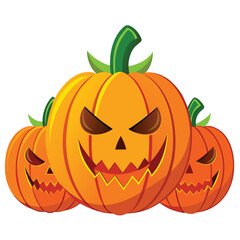 Halloween Pumpkin isolated clipart on white background