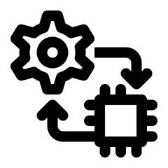 Digital Transformation, Digitalization, Technology Evolution Outline Icon