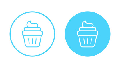 Cup cake icon vector. Cup cake sign and symbol