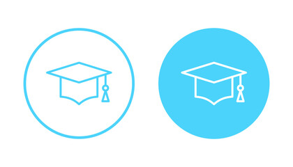 Education icon vector. Graduation cap sign and symbol. Graduate. Students cap