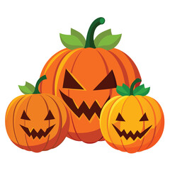 Halloween Pumpkin isolated clipart on white background