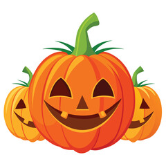 Halloween Pumpkin isolated clipart on white background
