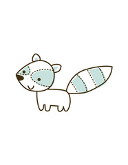 Cartoon hand painted forest animal element pattern