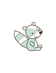 Cartoon hand painted forest animal element pattern