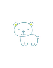 Cartoon hand painted forest animal element pattern