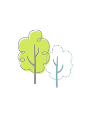 Cartoon hand painted forest animal element pattern