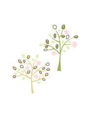 Cartoon hand painted forest animal element pattern