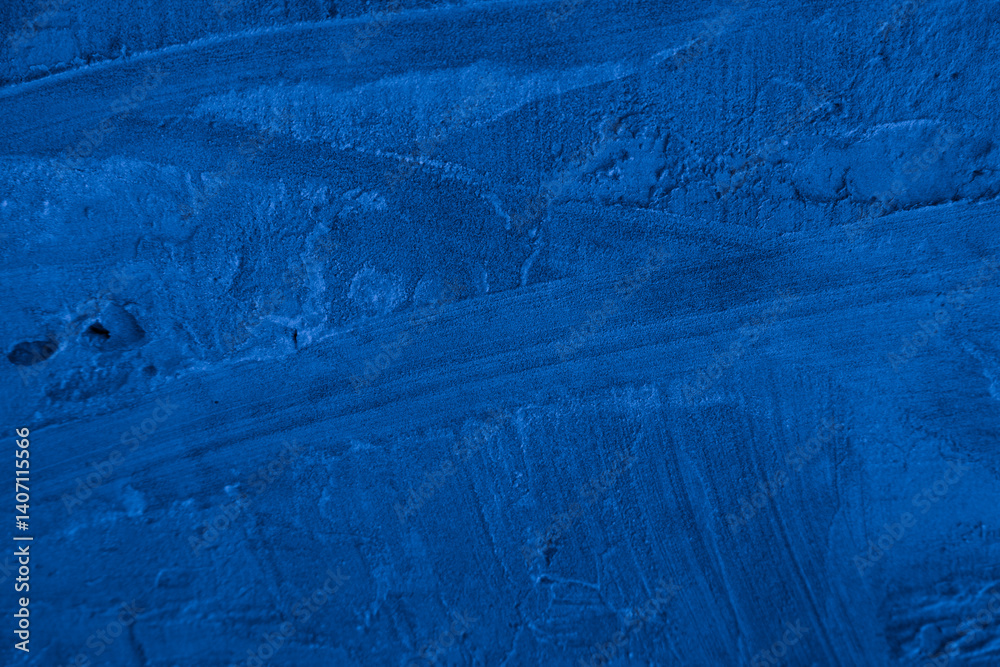 Aufkleber Old wall pattern texture cement blue dark abstract  blue color design are light with black gradient background.
