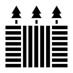 Crop Field Vector Glyph Icon Design