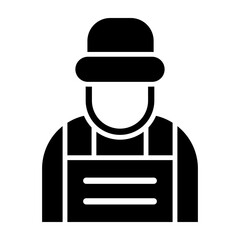 Farmer Vector Glyph Icon Design