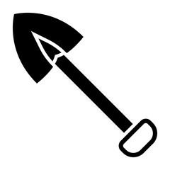 Shovel Vector Glyph Icon Design