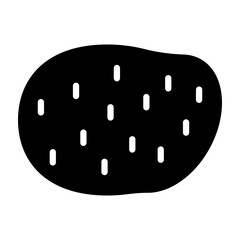 Potato Vector Glyph Icon Design