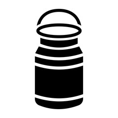 Milk Pail Vector Glyph Icon Design