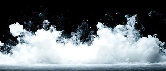 White Ink Cloud with Black BG.