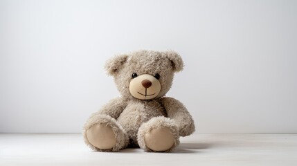 Obraz premium bear sad white background