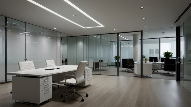 Modern office elegant with luxury theme and white theme