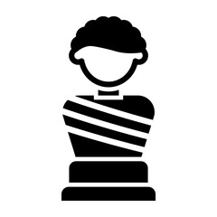 Sculpture Vector Glyph Icon Design