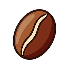 Coffee Bean Vector Illustration – Roasted Bean Icon for Cafe Branding, Packaging, Menu Design, and Coffee Product Labels